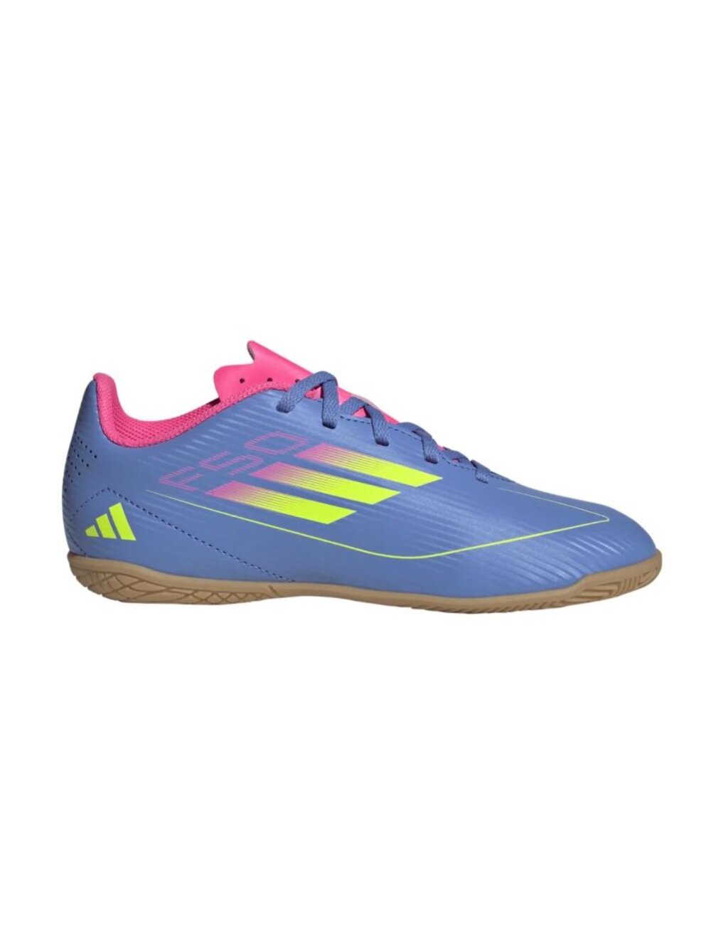 Adidas F50 Club Indoor Boots Junior Blue/Lemon Sneakers Youth Size 3.5